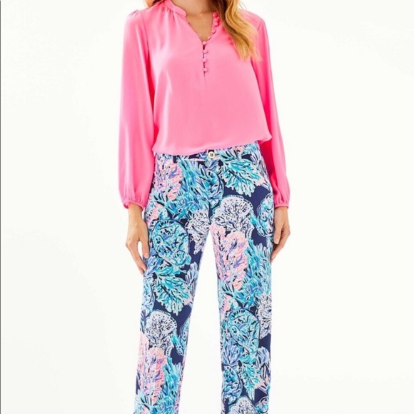 NWT-Lilly Pulitzer Malorie High Rise pant trousers - Picture 5 of 9